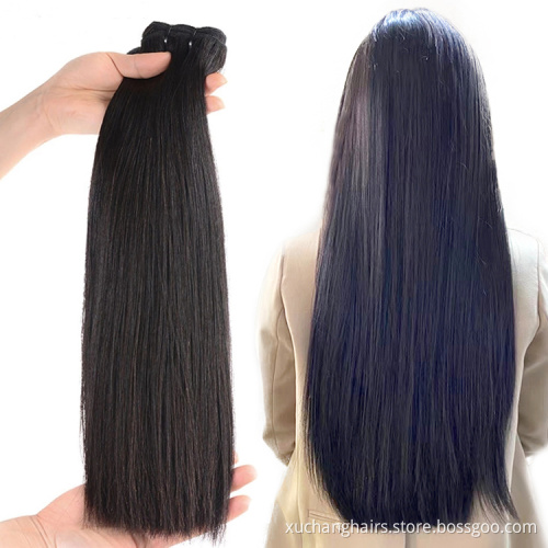 Wholesale super double drawn hair bundle unprocessed raw virgin cuticle aligned hair vendors Vietnamese bone straight hair